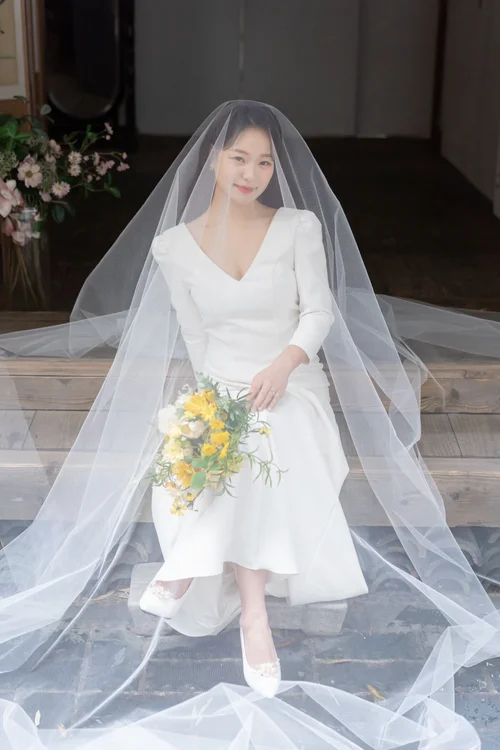 브이넥7부 도비드레스 상품 이미지